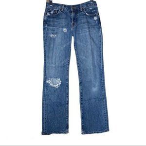 Lucky Brand Dungarees Womens boyfriend Distressed